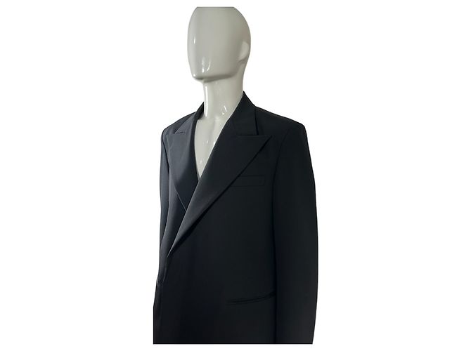 Acne Studios Double Breasted Wool Blazer Black - view 5