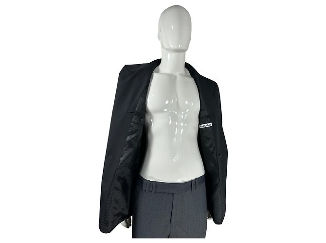 Acne Studios Double Breasted Wool Blazer Black - view 7