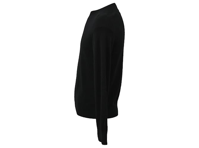 Saint Laurent Rundhalspullover aus schwarzer Wolle - Ansicht 2