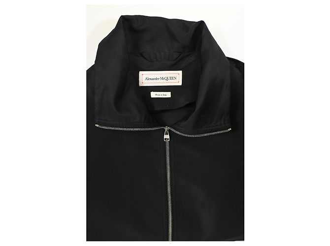 Giacca con zip Alexander McQueen in nylon nero - vista 11
