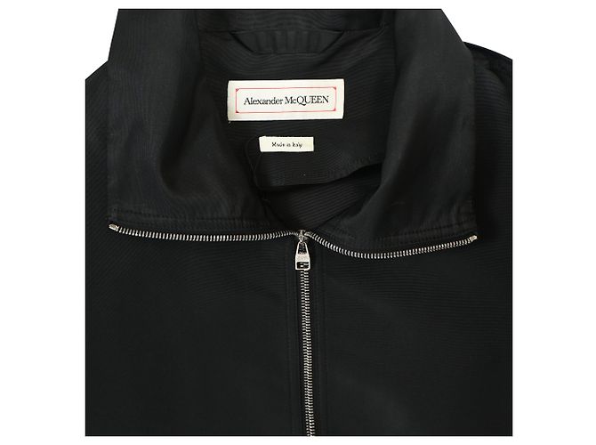 Giacca con zip Alexander McQueen in nylon nero - vista 5