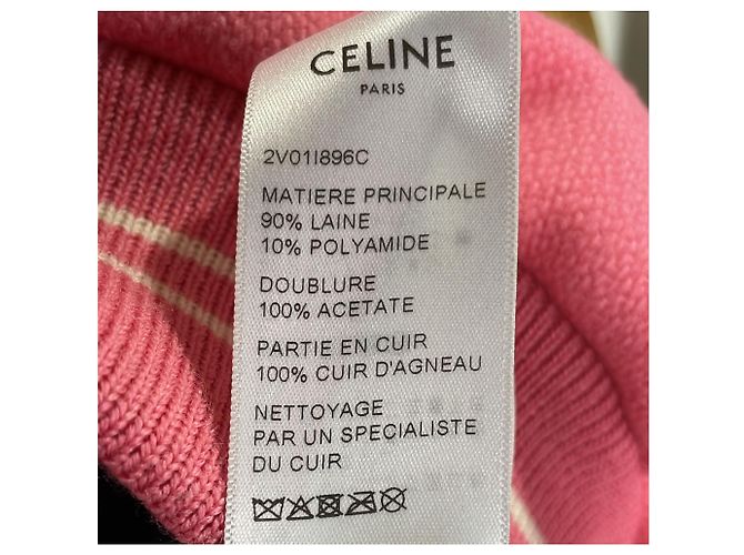 Céline Celine x Scott Reeder Varsity-Jacke aus rosa Wolle Pink - Ansicht 12