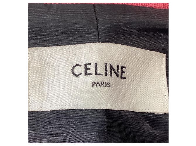 Céline Celine x Scott Reeder Varsity-Jacke aus rosa Wolle Pink - Ansicht 5