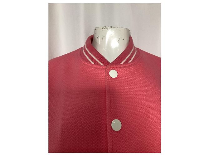 Céline Celine x Scott Reeder Varsity-Jacke aus rosa Wolle Pink - Ansicht 8