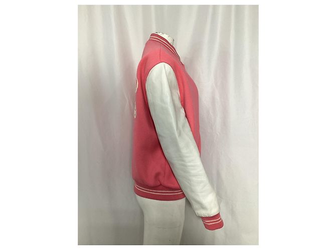 Céline Celine x Scott Reeder Varsity-Jacke aus rosa Wolle Pink - Ansicht 9