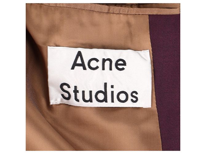 Einreiher-Blazer mit Taschen aus burgunderfarbener Wolle von Acne Studios Rot Bordeaux - Ansicht 10