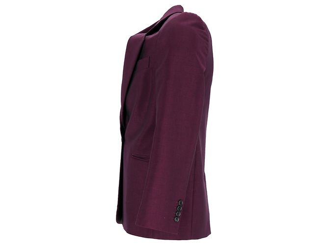 Einreiher-Blazer mit Taschen aus burgunderfarbener Wolle von Acne Studios Rot Bordeaux - Ansicht 2