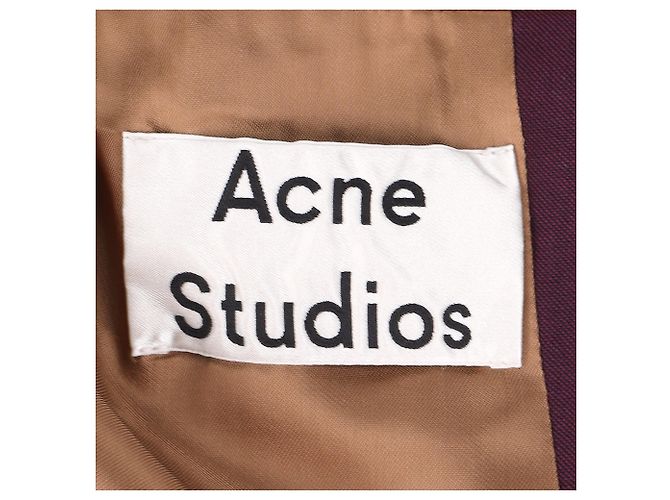 Einreiher-Blazer mit Taschen aus burgunderfarbener Wolle von Acne Studios Rot Bordeaux - Ansicht 5