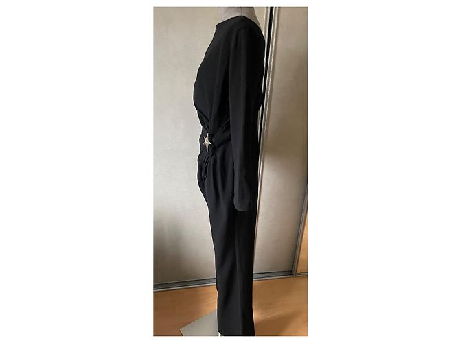 Mono negro Thierry Mugler con broche de estrella - vista 4