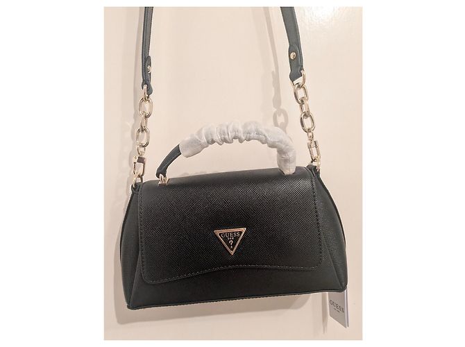 Borsa Guess in pelle nera Saffiano Nero - vista 2