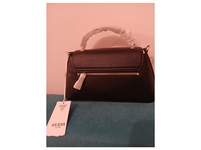 Borsa Guess in pelle nera Saffiano Nero - vista 5