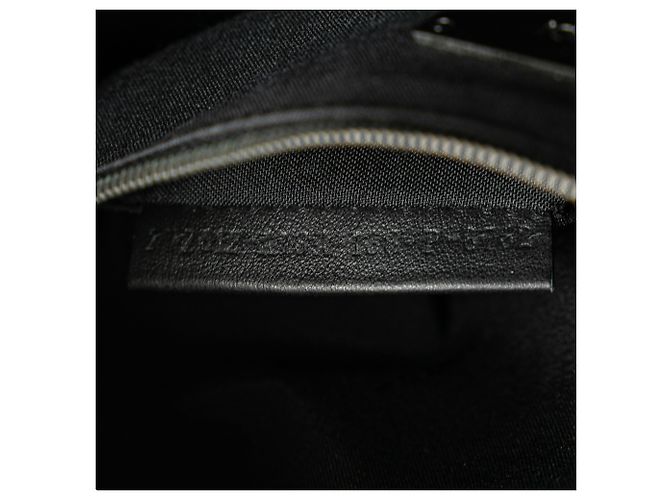 Fendi Schwarzer Vitello Grace Zucca Prägung Leder Rucksack - Ansicht 6