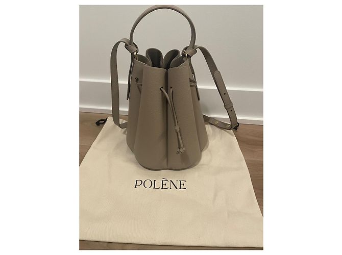 Borsa Polène Numero Otto in pelle taupe - vista 3