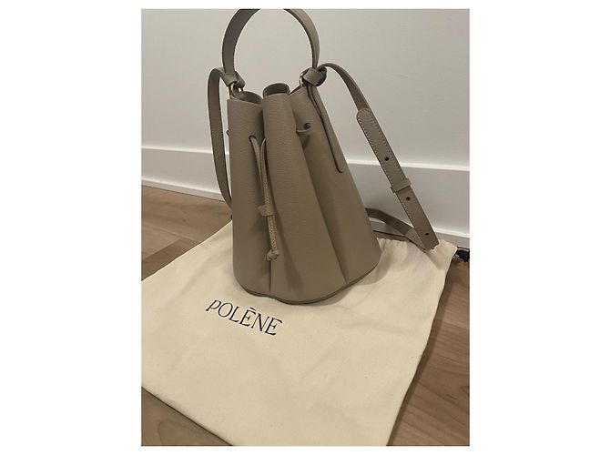 Borsa Polène Numero Otto in pelle taupe - vista 5