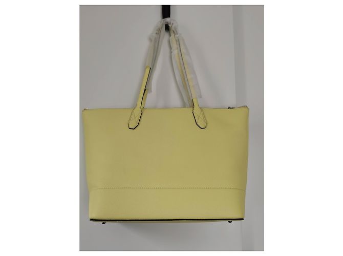 Borsa tote Ninon Lancel in pelle mimosa gialla Giallo - vista 3