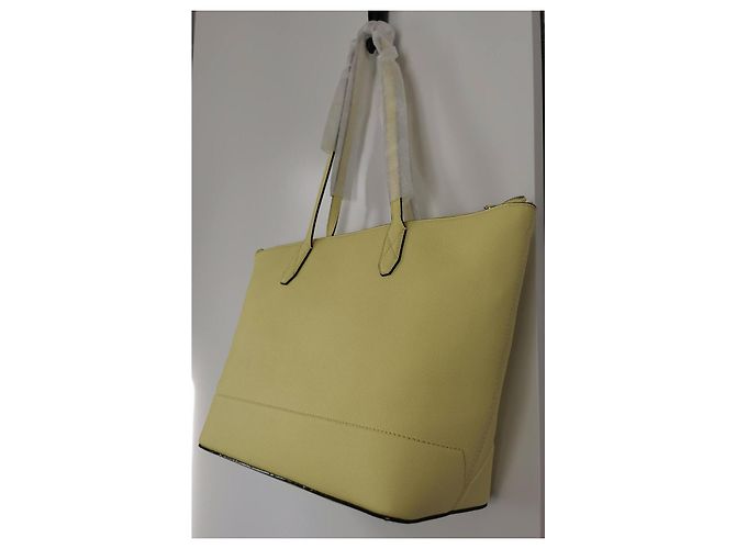 Borsa tote Ninon Lancel in pelle mimosa gialla Giallo - vista 7