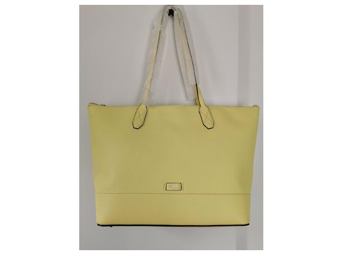 Borsa tote Ninon Lancel in pelle mimosa gialla Giallo - vista 8