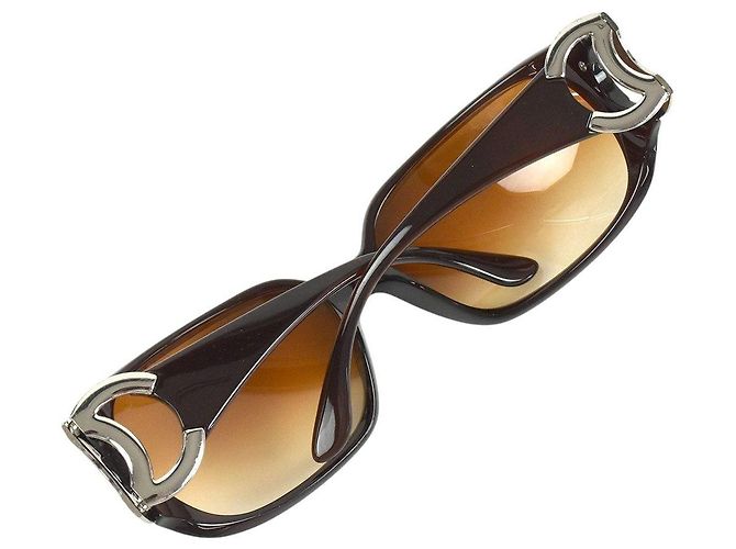 Gafas de sol tintadas marrones con logo CC plateado Chanel 6014 Castaño Plata - vista 6