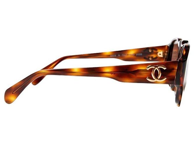Gafas de sol Chanel Tortoise Gold CC Logo 01452 91235 Dorado - vista 2