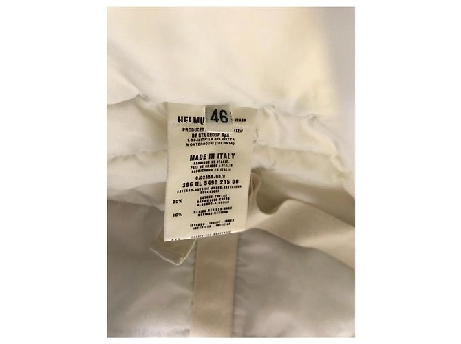 HELMUT LANG AW1999 Weißer Astro Biker Langmantel - Ansicht 5