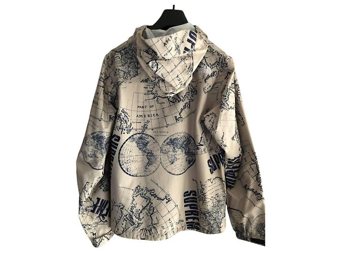 Venture World Map Jacke Off White Cream SS2012 von Supreme The North Face Weiß Roh - Ansicht 2