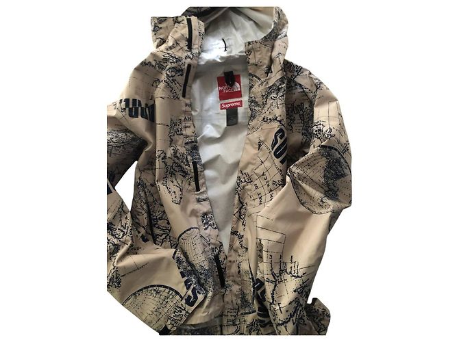 Venture World Map Jacke Off White Cream SS2012 von Supreme The North Face Weiß Roh - Ansicht 6
