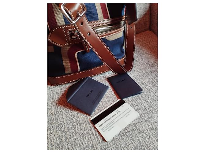 Borsa a secchiello Prada St Soho Marrone Rosso Blu Multicolore - vista 10