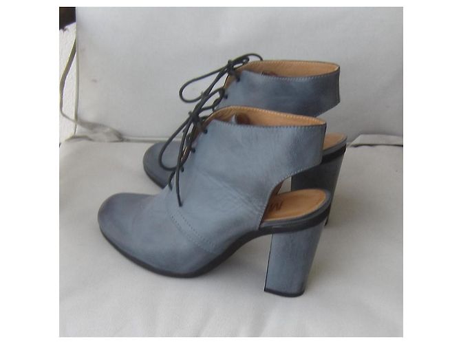 Maison Martin Margiela Scarpe stringate in pelle patinata grigia Grigio - vista 3
