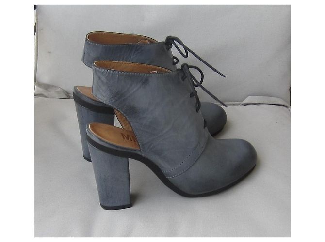 Maison Martin Margiela Scarpe stringate in pelle patinata grigia Grigio - vista 4