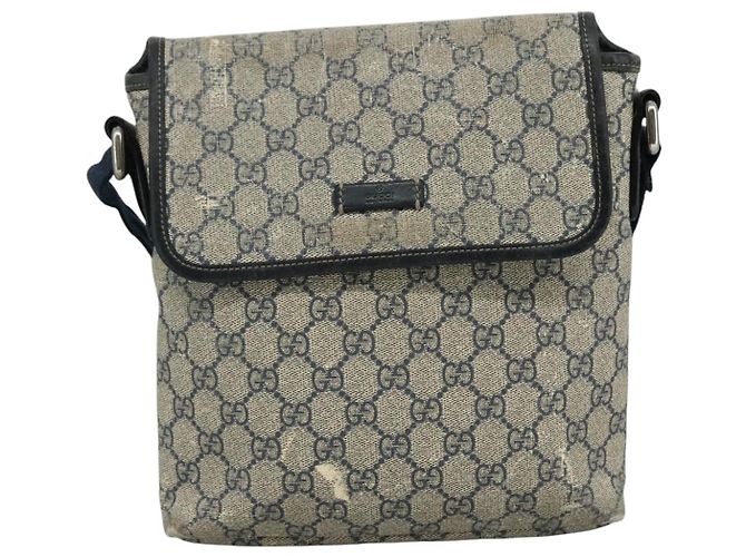 Bolso de Hombro GG Supreme de GUCCI PVC Navy 223666 Auth bs21744 Azul marino - vista 13