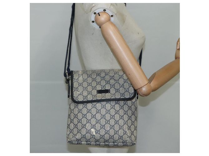 Bolso de Hombro GG Supreme de GUCCI PVC Navy 223666 Auth bs21744 Azul marino - vista 22