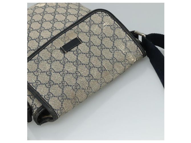 Bolso de Hombro GG Supreme de GUCCI PVC Navy 223666 Auth bs21744 Azul marino - vista 6