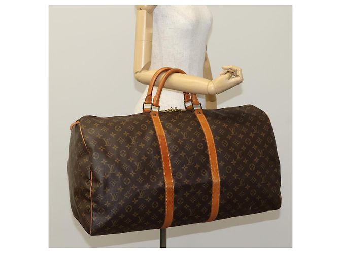 LOUIS VUITTON Monogram Keepall 60 Borsa Boston M41422 LV Auth 109934 Monogramma - vista 22