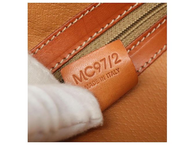 Céline Borsa a mano in tela Macadam CELINE in pelle PVC marrone oro Auth bs21413 D'oro - vista 12