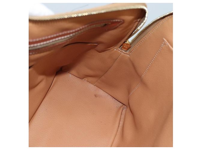 Céline Borsa a mano in tela Macadam CELINE in pelle PVC marrone oro Auth bs21413 D'oro - vista 19
