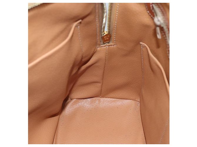 Céline Borsa a mano in tela Macadam CELINE in pelle PVC marrone oro Auth bs21413 D'oro - vista 20