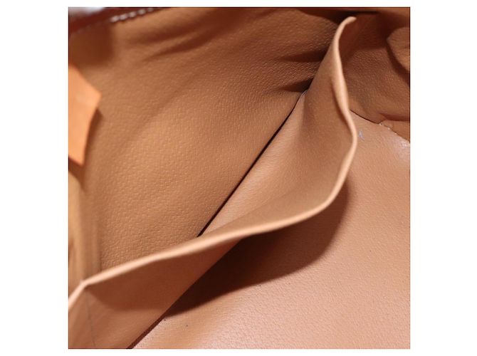 Céline Borsa a mano in tela Macadam CELINE in pelle PVC marrone oro Auth bs21413 D'oro - vista 21