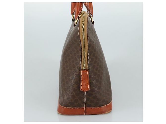Céline Borsa a mano in tela Macadam CELINE in pelle PVC marrone oro Auth bs21413 D'oro - vista 3
