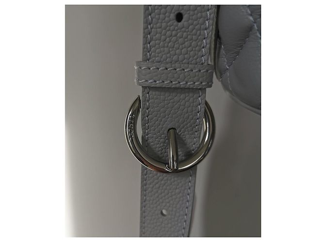 Lancel 1. Flirt M Eimer Tasche aus grauem gestepptem Leder - Ansicht 8
