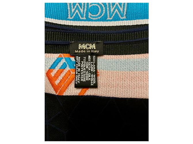 MCM Woll und Seide Schal Mehrfarbig Mehrfarben - Ansicht 4