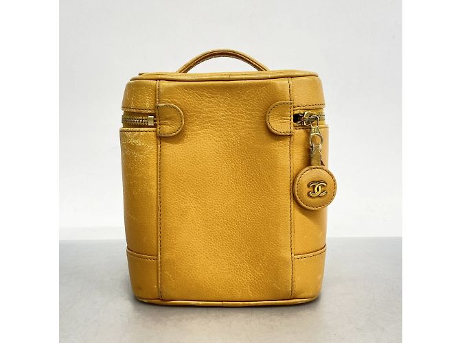 Borsa Vanity in Pelle Caviar Gialla Chanel Giallo - vista 13