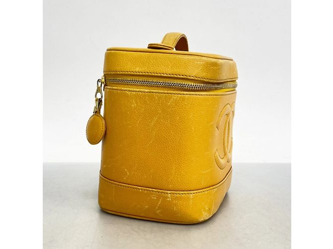 Borsa Vanity in Pelle Caviar Gialla Chanel Giallo - vista 2