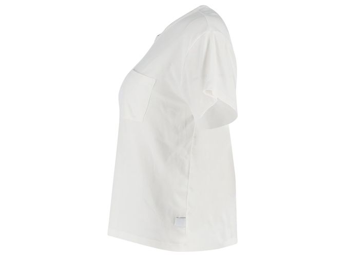 Camiseta de cuello redondo Alexander Wang en algodón blanco Crudo - vista 2