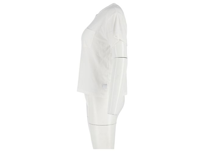 Camiseta de cuello redondo Alexander Wang en algodón blanco Crudo - vista 5