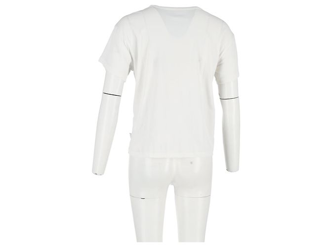 Camiseta de cuello redondo Alexander Wang en algodón blanco Crudo - vista 6