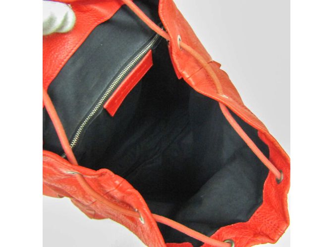 Balenciaga Red Leather Backpack - view 4