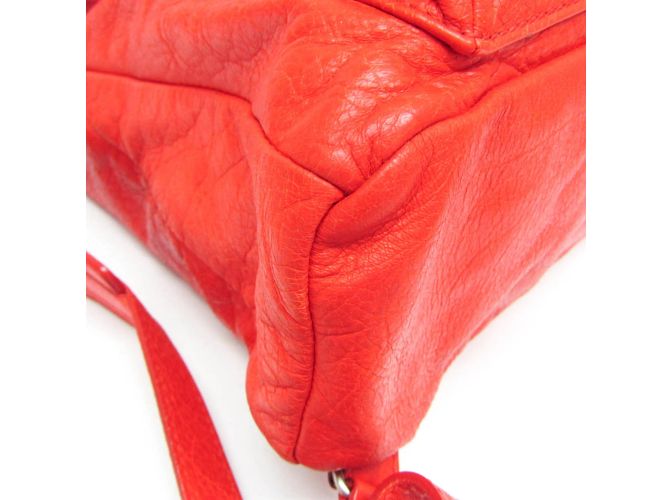 Balenciaga Red Leather Backpack - view 6