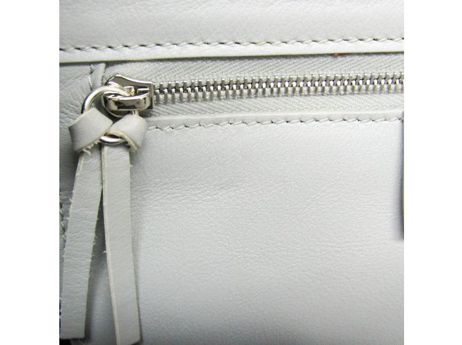 Borsa in pelle grigia Balenciaga Paper A6 370926 Marrone - vista 13