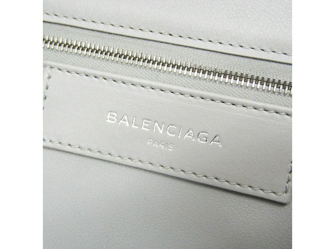 Borsa in pelle grigia Balenciaga Paper A6 370926 Marrone - vista 14