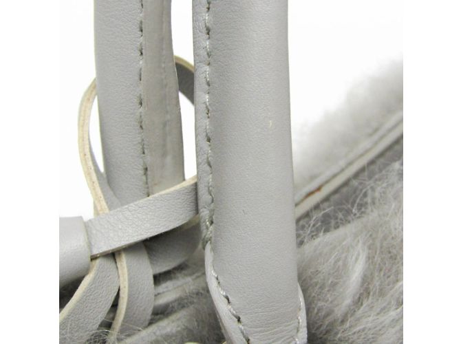 Borsa in pelle grigia Balenciaga Paper A6 370926 Marrone - vista 8